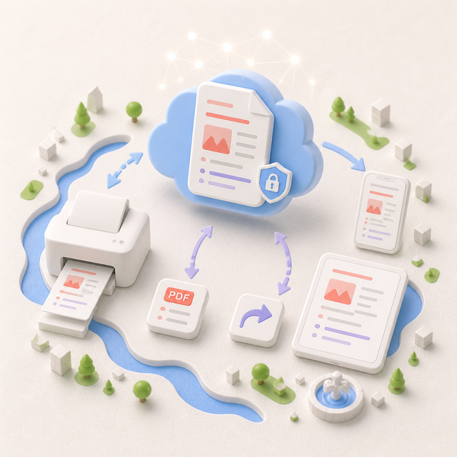 iCloud, printing, and sharing