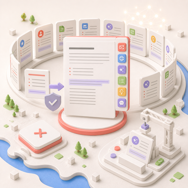 AI templates and the right toolbar