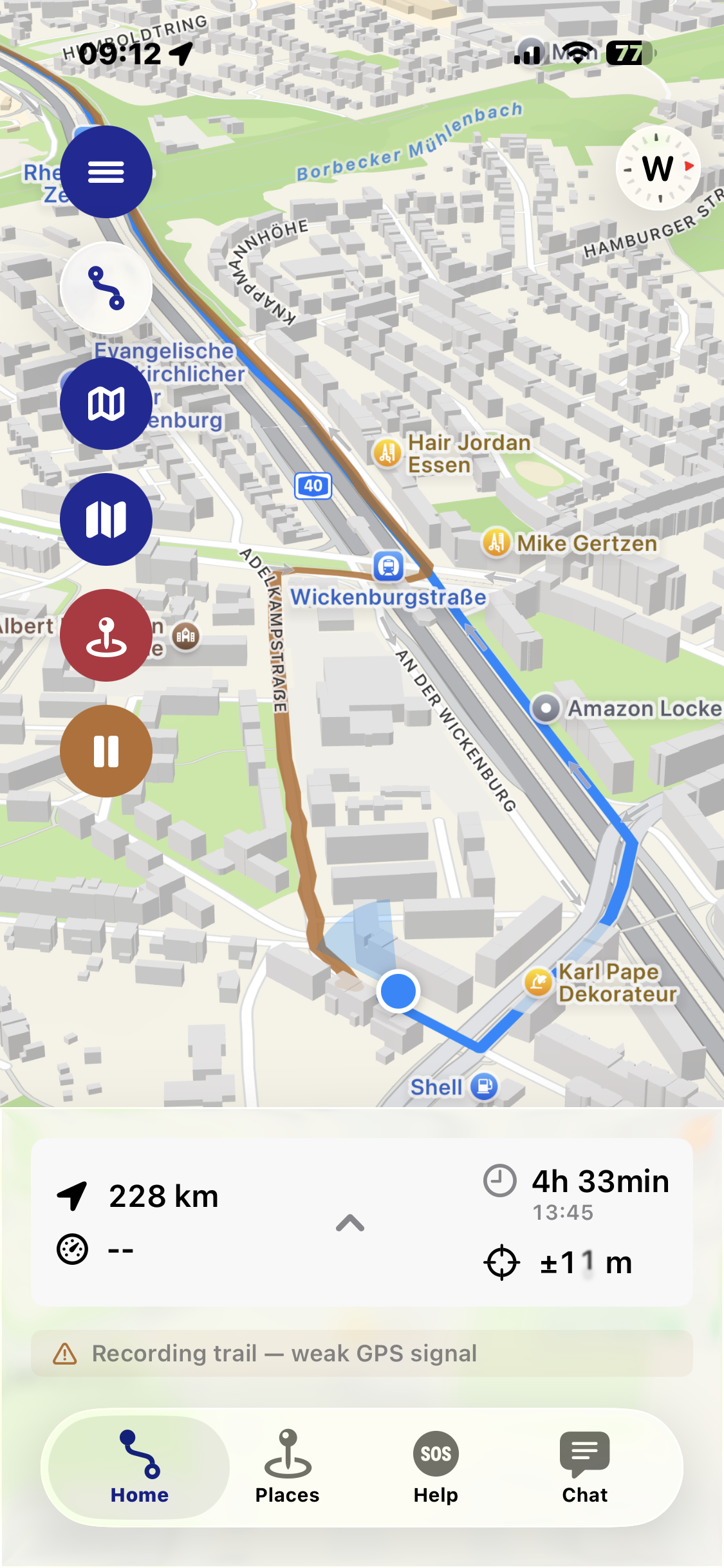 Tour stats in Navigate Back